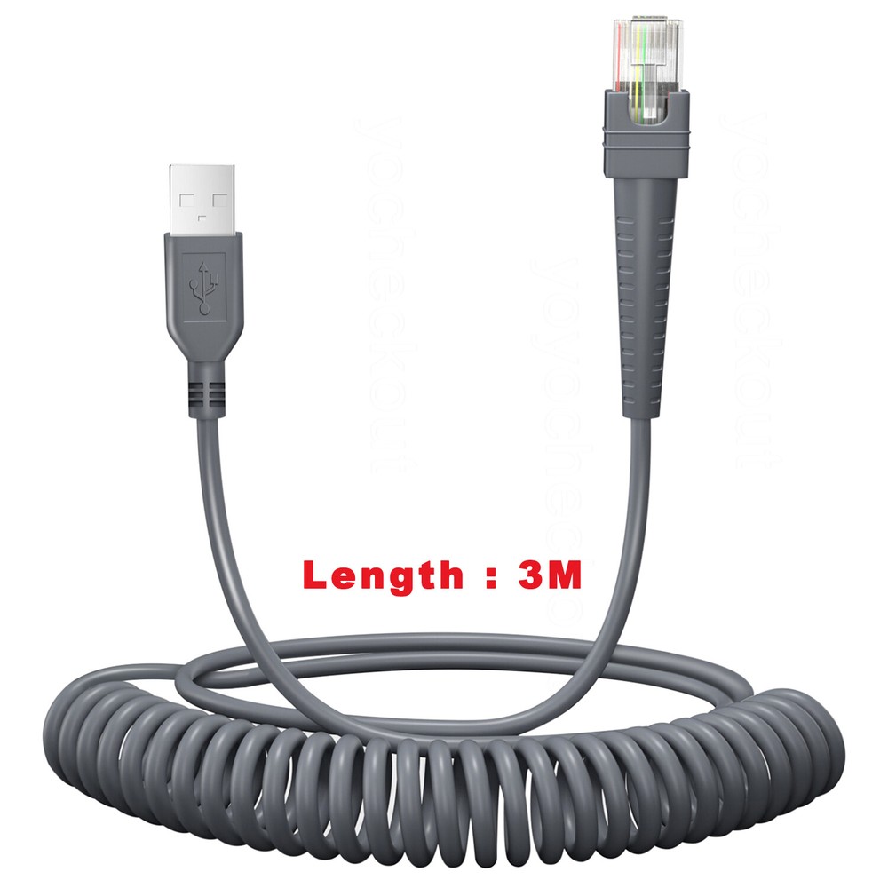 9.84ft USB A to RJ45 Scanner Cable For Zebra CS3070 DS3408-HD MC9190-G USB Cable