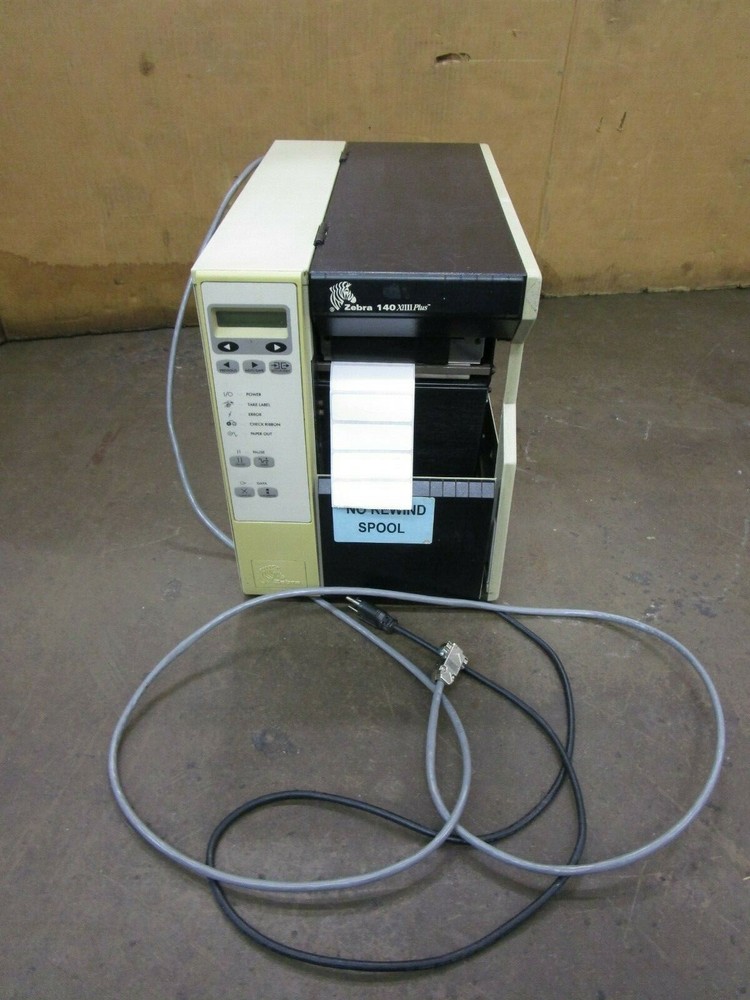 ZEBRA 140Xilll INDUSTRIAL THERMAL TRANSFER BARCODE LABEL PRINTER 90-264VAC 300W