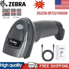 Zebra Scanner 1D 2D QR Code Barcode Scanner DS2208-SR7U2100SGW Reader USB Cable