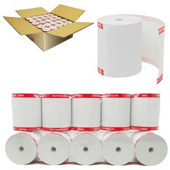NCR 856348 THERMAL RECEIPT PAPER 3-1/8&Prime; X 230&prime; WHITE 50 ROLLS 50 GSM CORELESS
