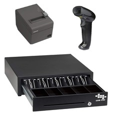 POS Hardware Bundle for Square – Cash Drawer, Thermal Receipt Printer, Barcod…