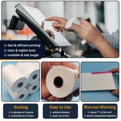 50 Thermal Paper Rolls, 2 1/4 X 50 Ft, 2.25 Inch Width