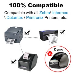 350 Labels/Roll 4&Prime; x 6&Prime; Thermal Self Adhesive Labels Blank Compatible with Zebra