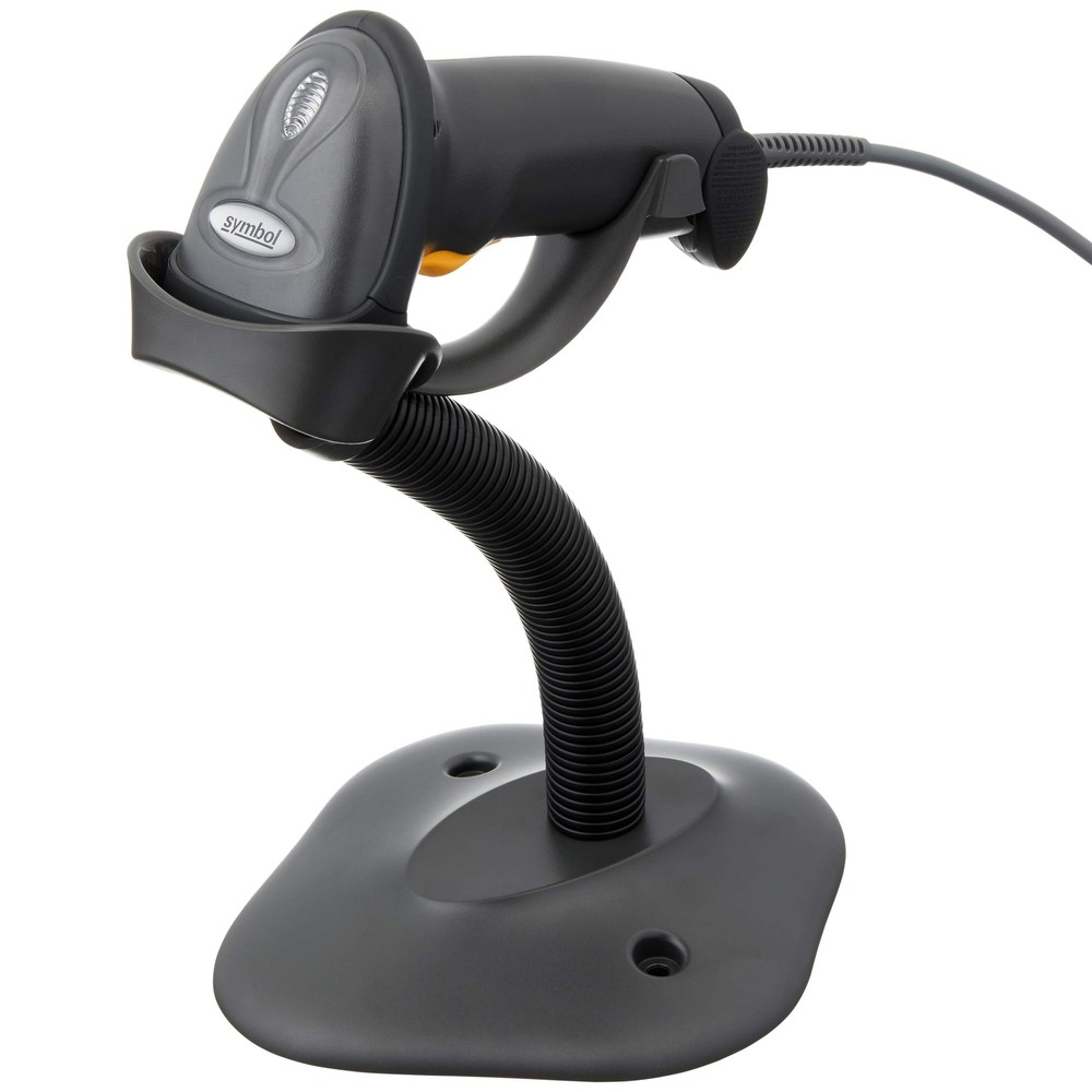 Symbol LS2208 Barcode Scanner Kit Corded USB with Gooseneck Stand Black