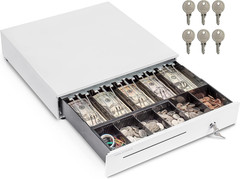 16&Prime; Cash Register Drawer for Point of Sale (POS) System with 5 Bill 6 Coin Cash