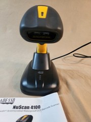 Adesso NuScan 4100B Black Bluetooth Antimicrobial Waterproof CCD Barcode Scanner