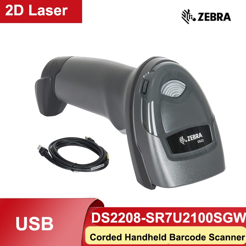 Zebra DS2208-SR7U2100SGW 1D/2D Handheld Barcode Scanner Imager w/ USB Cable