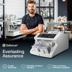 Safescan 2210 Money Counter Machine Counterfeit Detection 1,000 bills per minute