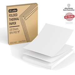 100 Sheets 8.5×11 White Thermal Printer Paper – Compatible with A4 Printers