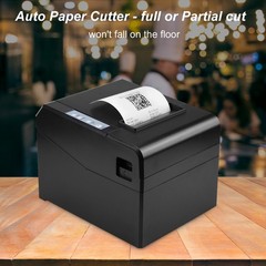 Thermal Receipt Printer 80mm Desktop Direct Thermal Printing USB+LAN Connec IAOJ