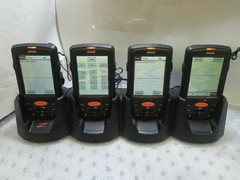 – (NICE) 4x JANAM XM66W WINDOWS MOBILE 6.1 HANDHELD COMPUTERS W/ CRD-P4 CHARGER