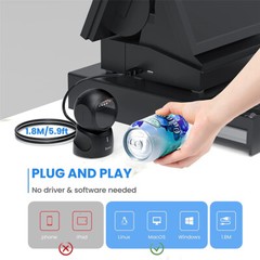 Eyoyo Omnidirectional 2D QR Code USB Desktop Barcode Scanner for POS Library PC