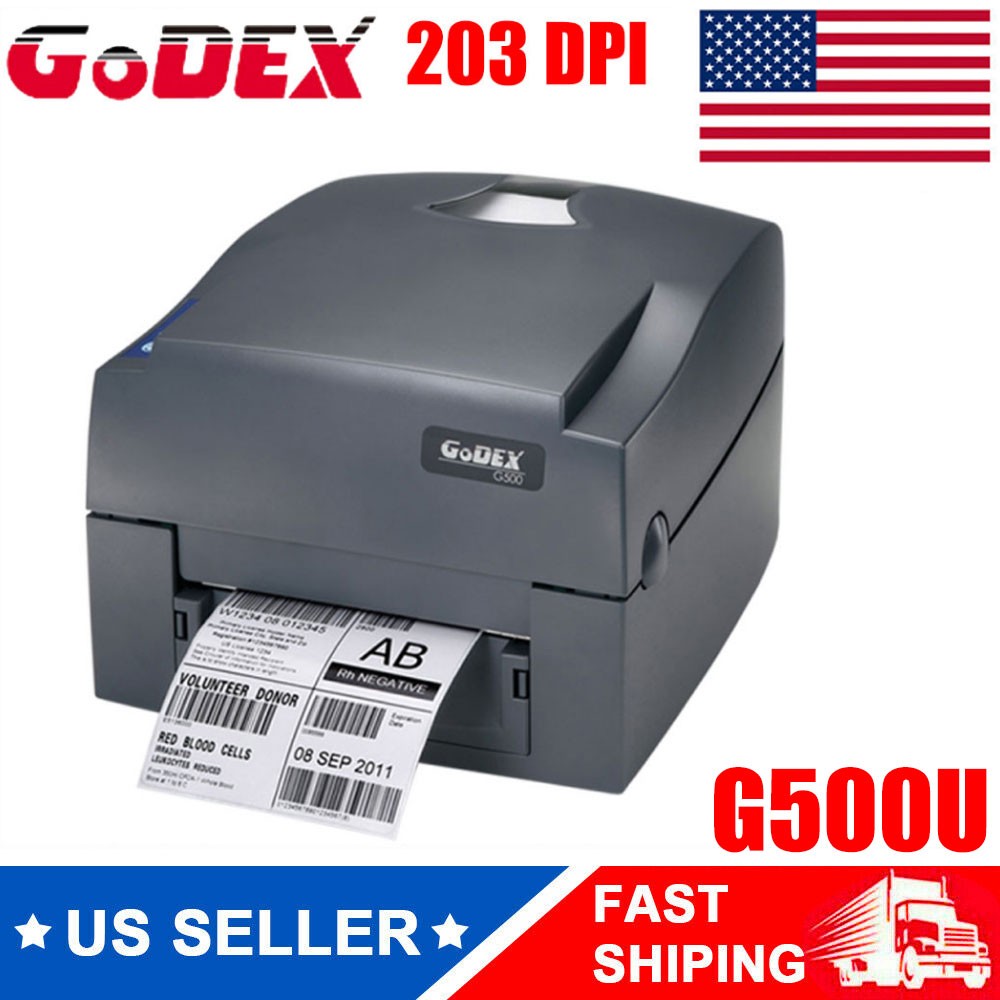 GODEX G500U 203dpi 4 inch Thermal Transfer & Direct Thermal USB Lable Printer US