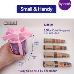 Byteen8 Coin Roller Coin Counter Tube Coin Sorter with Coin Wrappers, Change Sor