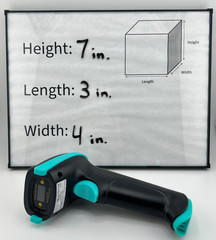 Tera 5100 Wireless 1D Laser Barcode Scanner 2.4G Wireless & USB Wired Blue