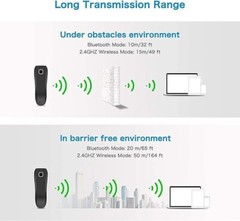 Escáner de código QR, mini escáner de código de barras compatible con Bluetooth.