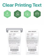2 1/4&Prime; x 200&prime; Thermal Receipt Paper 50 Rolls Cash Register BPA Free for Sam4s