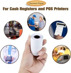 (50 Rolls) 2 1/4&Prime; 50&prime; feet White Paper Cash Register 2-1/4 x 50',