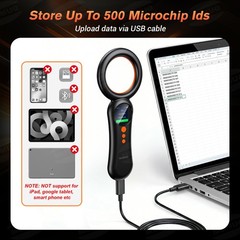 Pet Microchip Scanner FDXB ISO11784/85 EMID Reader 1.44 Inch LCD Screen
