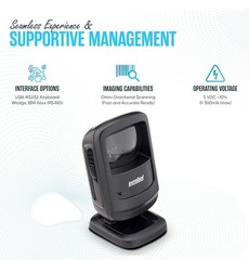 Zebra Symbol DS9208 Digital Hands-Free 1D/2D Barcode Scanner w USB Cable