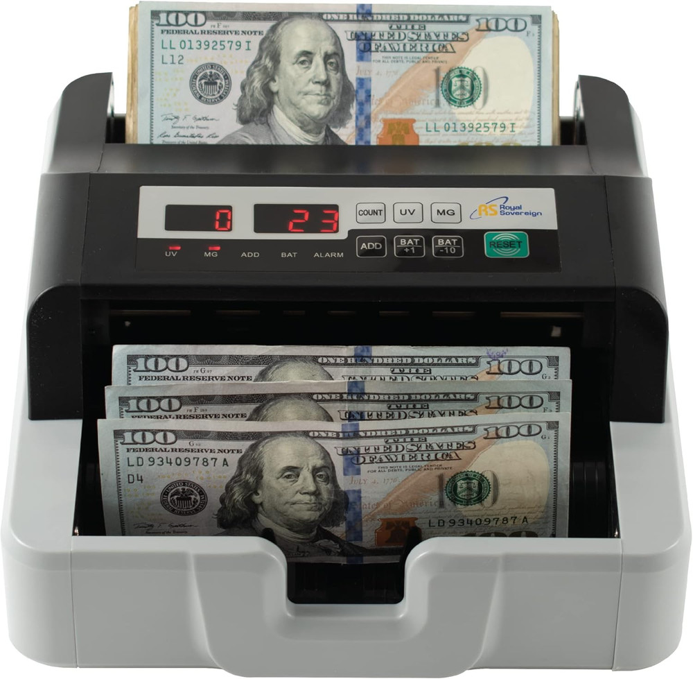 USD High Speed Bill Counter with UV/MG Counterfeit Detection, High Volume Money