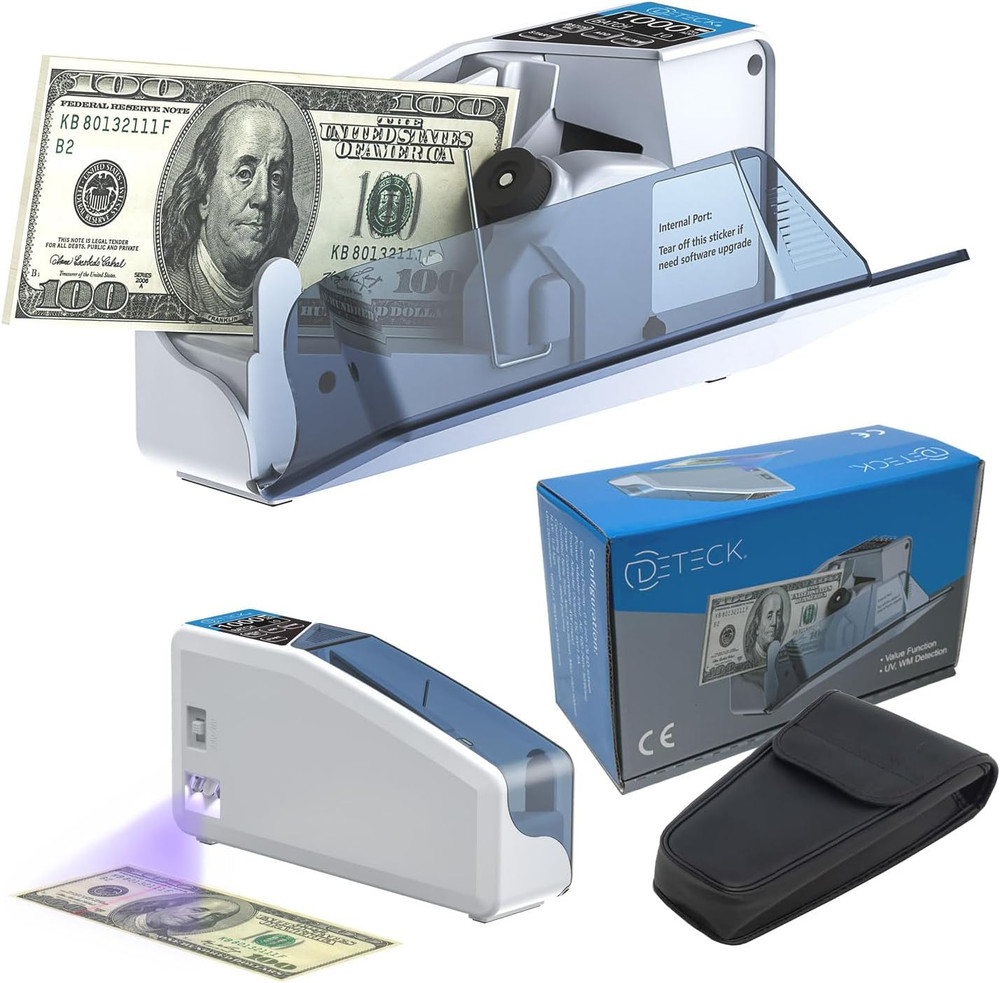 DT5S Portable Money Counter Machine with Counterfeit Detection UV/WM – Handy Cur