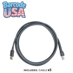 ✅5-Pack USB Cable for Symbol/Zebra DS2208 Barcode Scanners, CBA-U01-S07ZAR!🔥⭐