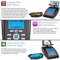 ZZap MS40 Bill & Coin Counting Scale – Money Cash Currency Weighing Machine