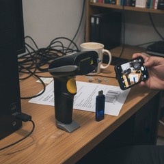 USB Wireless Barcode Scanner with 2600mAh Battery – 328 ft Transmission Distance