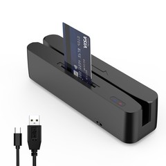Symcode Multi-Function Magnetic Card Reader Credit Card, Memory Chip Card—-