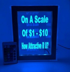 Personalized Tip Box Raffle Fund Raiser Donation Jar Engraved Light Changing LED