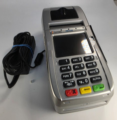First Data FD130 Credit Card Terminal EMV NFC Dial/IP w/ Power Supply Tested