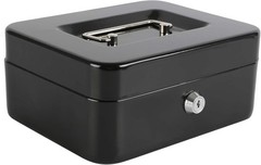 Medium Alloy Steel Cash Box with Key Lock and Organized Coin Tray – 7.87&Prime;x6.30&Prime;