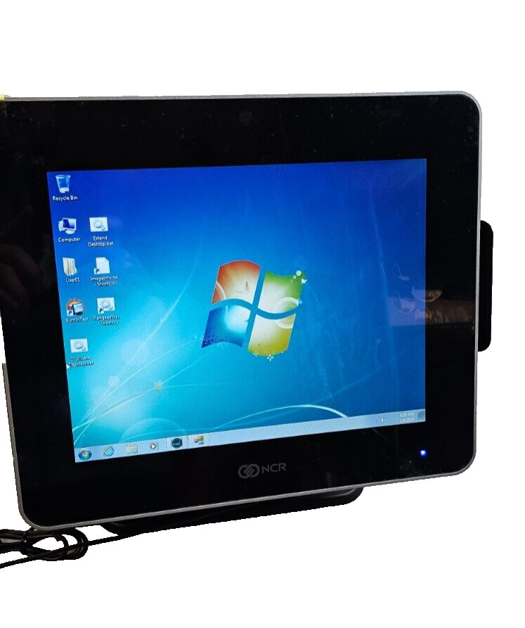 New NCR P1235 PCAP Touch Display POS PC System 1.6Ghz, 4GB, 64GB W7-E, Dual Disp