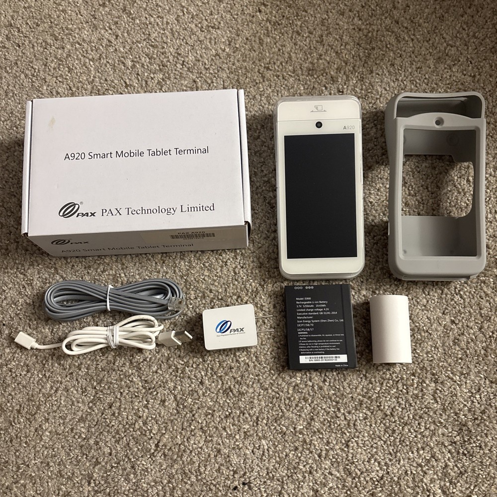 PAX A920 Smart Mobile Tablet Terminal Android A920-2AW-RD5-30EA (LOCKED)