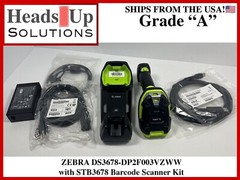ZEBRA DS3678-DP2F003VZWW w/ STB3678 Barcode Scanner Kit Grade « A » refurbished!