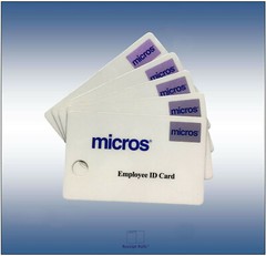 Package of 5 « Genuine » OEM Micros Oracle Magnetic Stripe Employee ID Swipe Cards