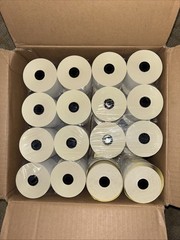 Case 32 Rolls 2 Ply Carbonless Rolls 3&Prime; X 95 Feet White/Yellow Receipt Paper POS