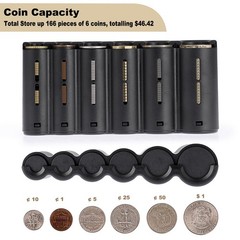 US Coin Holder Dispenser Fanny Pack Waiter Purse Organizer Storage Bag Gray