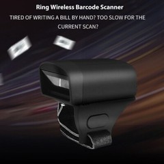 1D 2D Ring Barcode Scanner 2.4G Wireless CCD LED Finger Barcode Scanning Tools–