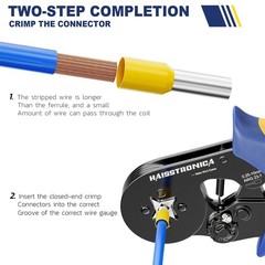 haisstronica HX1605 5000 PCS Wire Ferrules Kit AWG 22-7 12 Sizes