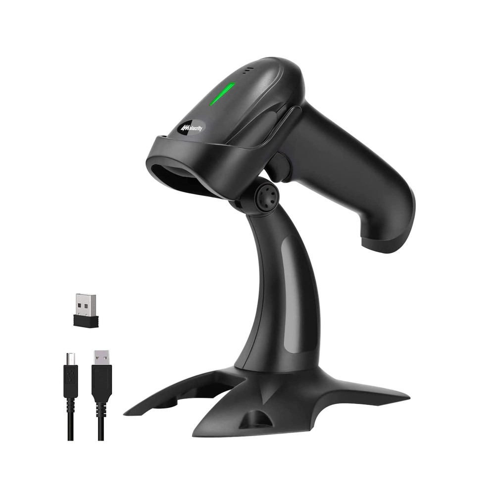 2D Bluetooth Barcode Scanner,Alacrity 1D 2D Hands-Free Automatic Scanning 3-i…