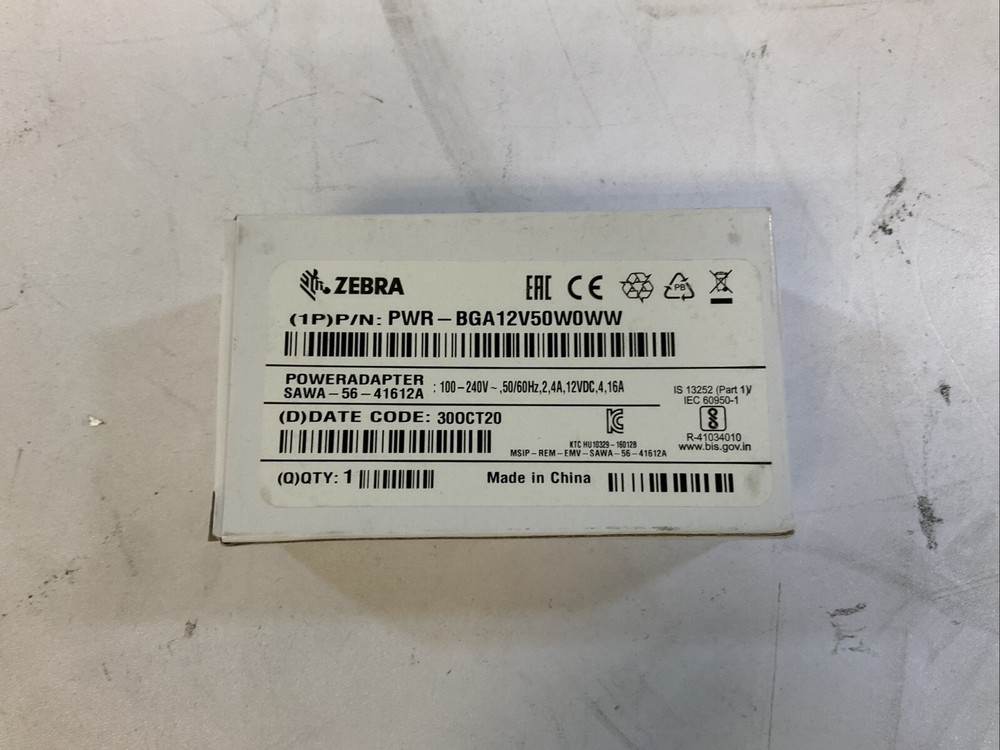 Zebra Power Adapter PWR-BGA12V50W0WW-I3D