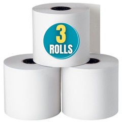 Adding Machine/Calculator Roll, 16 lb, 1/2&Prime; Core, 2-1/4&Prime; x 150 ft, White (3)