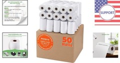 2 1/4&Prime; x 50&prime; Eco-Friendly Thermal Paper – 50 Rolls for Reliable Printing
