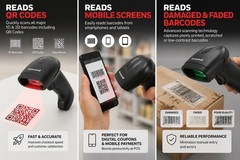 Honeywell Voyager XP 1470g 2D QR PDF417 Barcode Scanner USB w/ Stand NEW