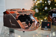 Rose Gold Money Counter by with UV/MG Detection, 80W Bill Counter with Counterf