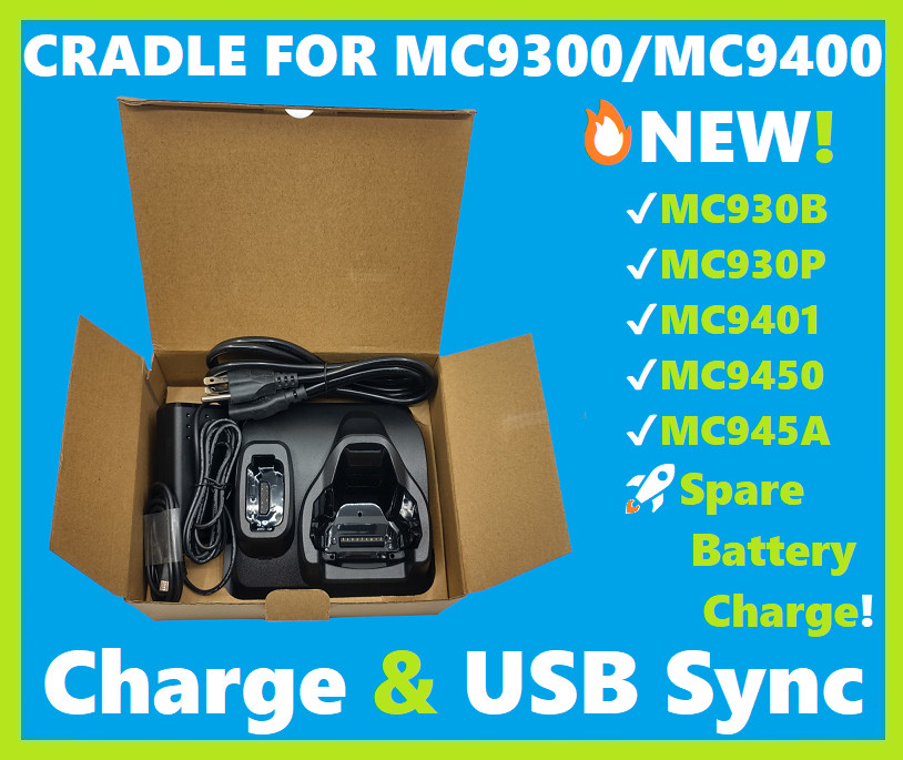 Charging Cradle Zebra MC9300, MC930B, MC930P Android Scanners, USB & Charge!🔥⭐