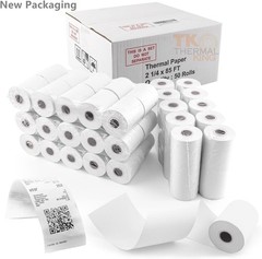 50 Rolls 2 1/4&Prime; x 85&prime; High-Quality Thermal Paper for POS Systems – Eco-friendly