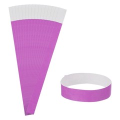 Pack of 50 Money Band Bundles, 9.8 x 0.7&Prime; Self-Adhesive Bill Wrappers, Purple
